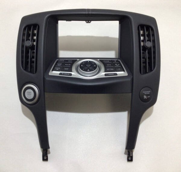 2009-2020 Nissan 370z Front Center Console Trim Surround w Navigation Controls / 7Z013 - Infiniti Parts Sales